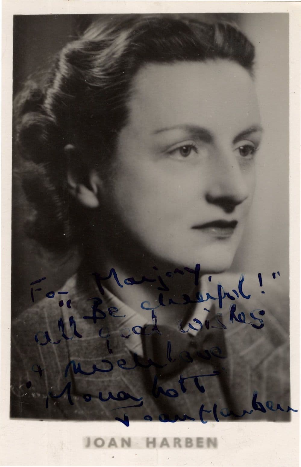 Joan Harben The Inch Man In A White Suit Hand Signed Photo
