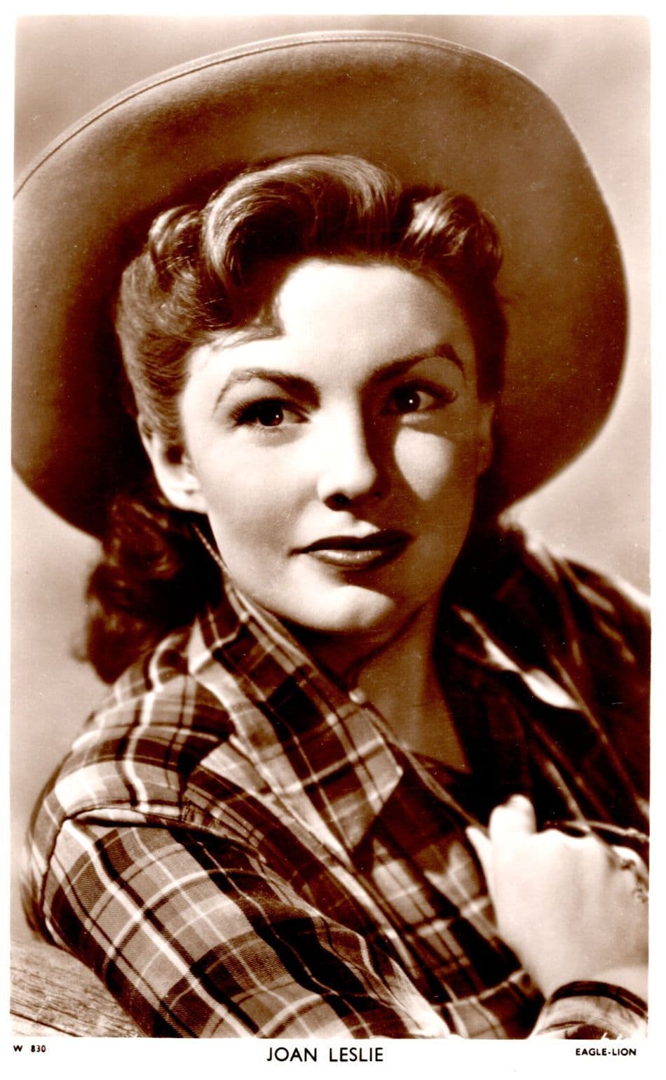 Joan Leslie Picturegoer Cowboy Actress Real Photo Plain Back Postcard