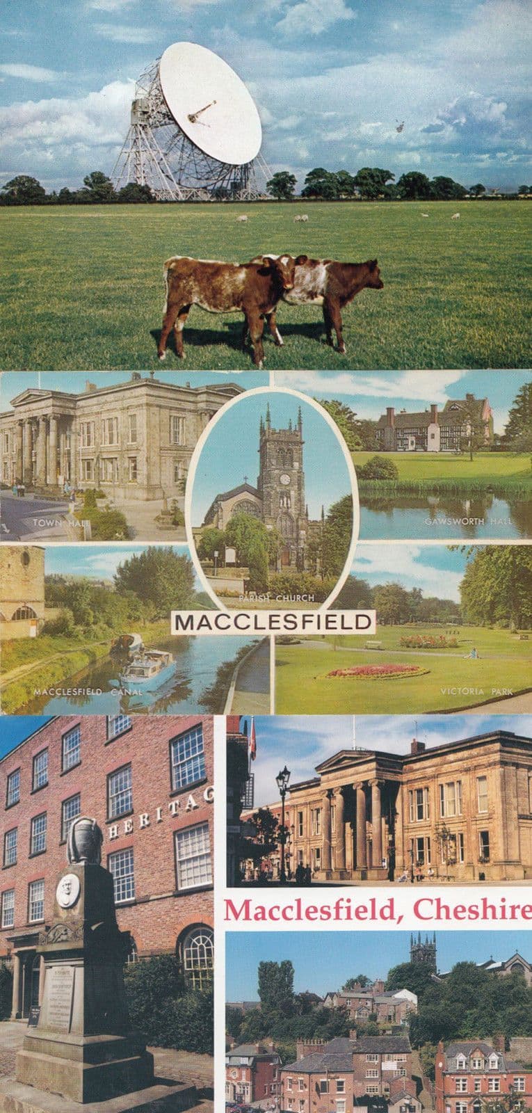 Jodrell Radio Bank Telescope Macclesfield 3x Postcard s