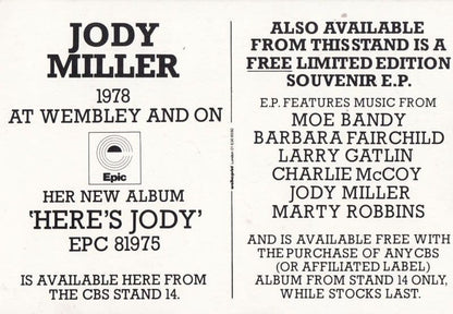 Jody Miller Here's Jody Country & Western LP Record Launch 1970s Epic Photo