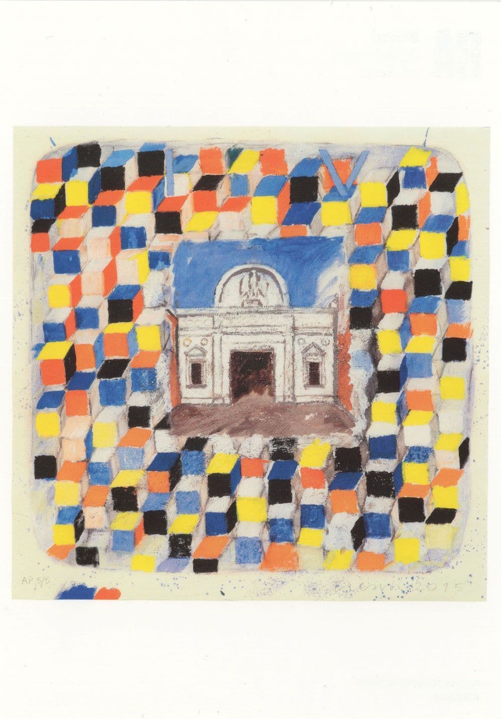 Joe Tilson The Stones Of Venice London Royal Academy Painting Postcard