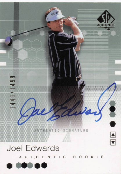 Joel Edwards Authentic Rookie 2002 Golf SP Hand Signed Autograph Card