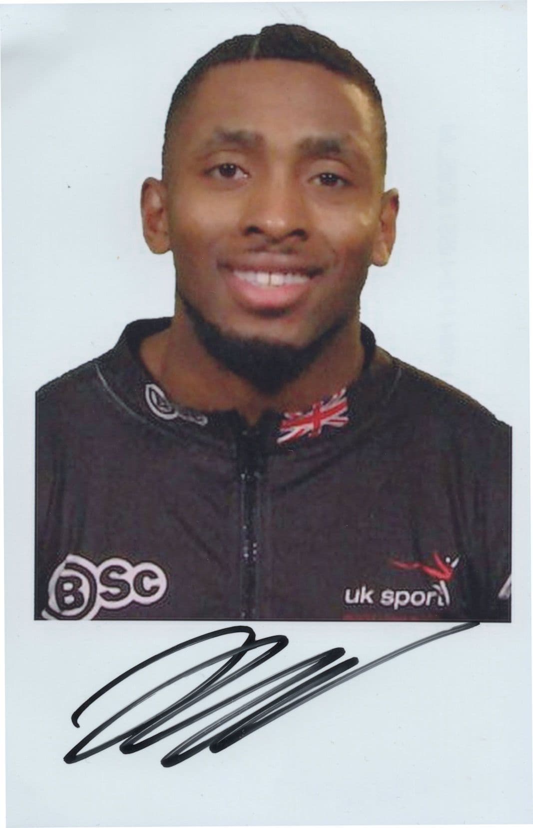 Joel Fearon British Sprinter Bobsledder Hand Signed Photo