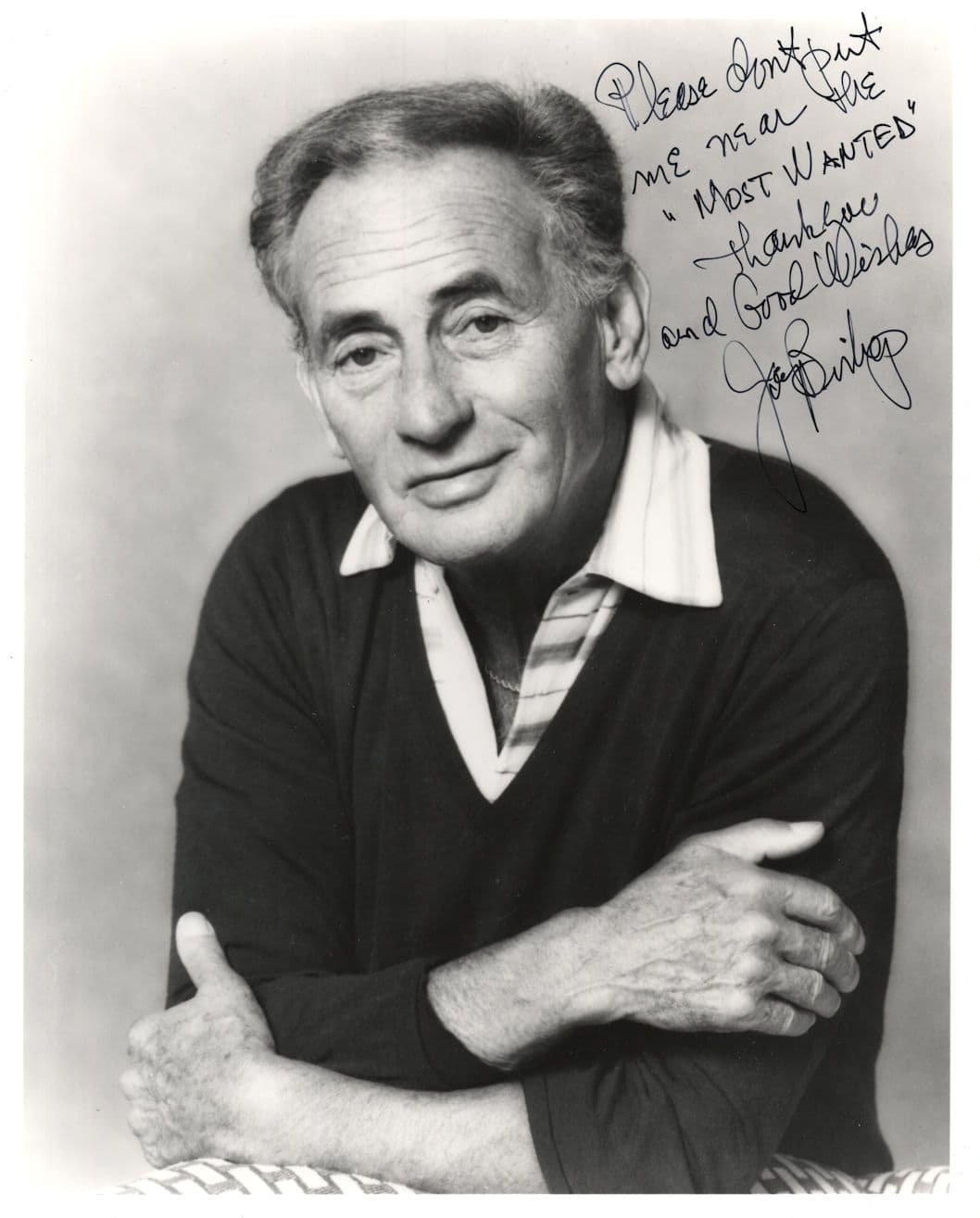 Joey Bishop The Rat Pack 10x8 Hand Signed Photo & Amazing Message
