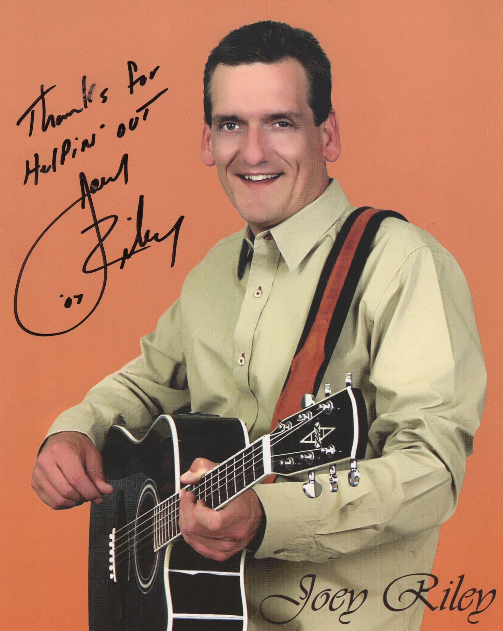 Joey Riley Country & Western Singer Comedian Hand Signed Photo
