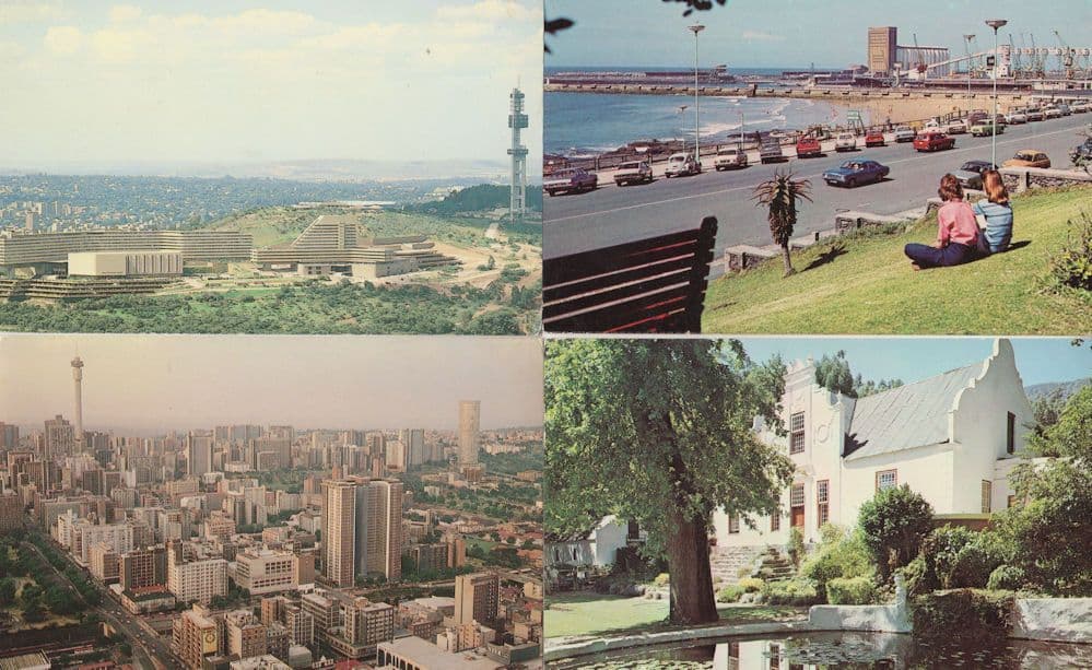 Johannesburg South Africa SAS Reisboro Air Travel 4x Postcard s