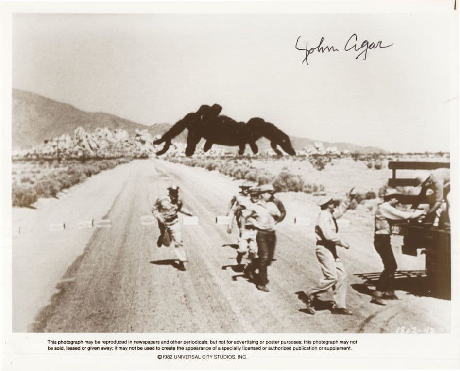 John Agar Tarantula Giant Spider B-Movie Film 10x8 Hand Signed Photo