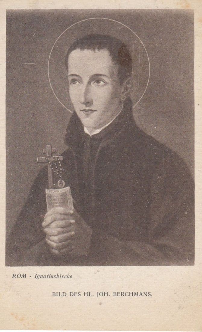 John Berchmans Roman Catholic Saint Antique Old Italy Italian Religious Postcard