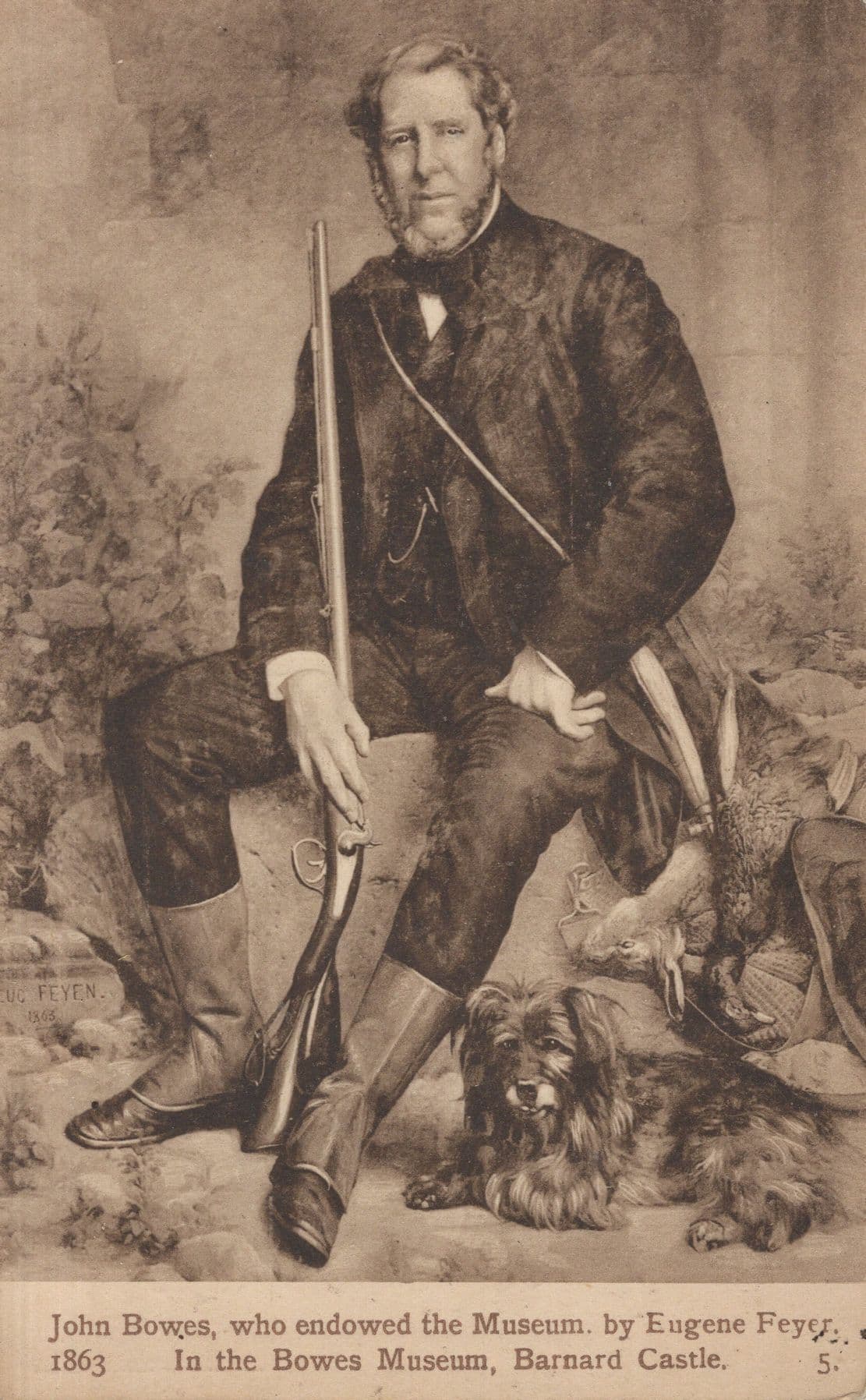 John Bowes Race Horse Racing Owner 1863 Barnard Castle Postcard