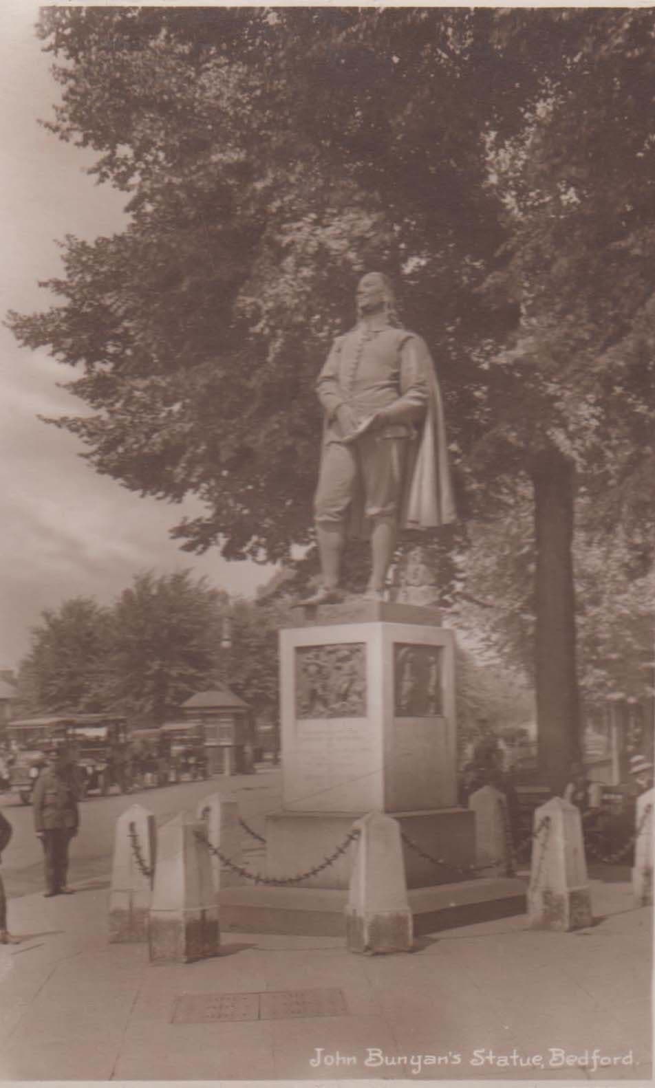 John Bunyans Statue Bedford Bedfordshire Antique Postcard