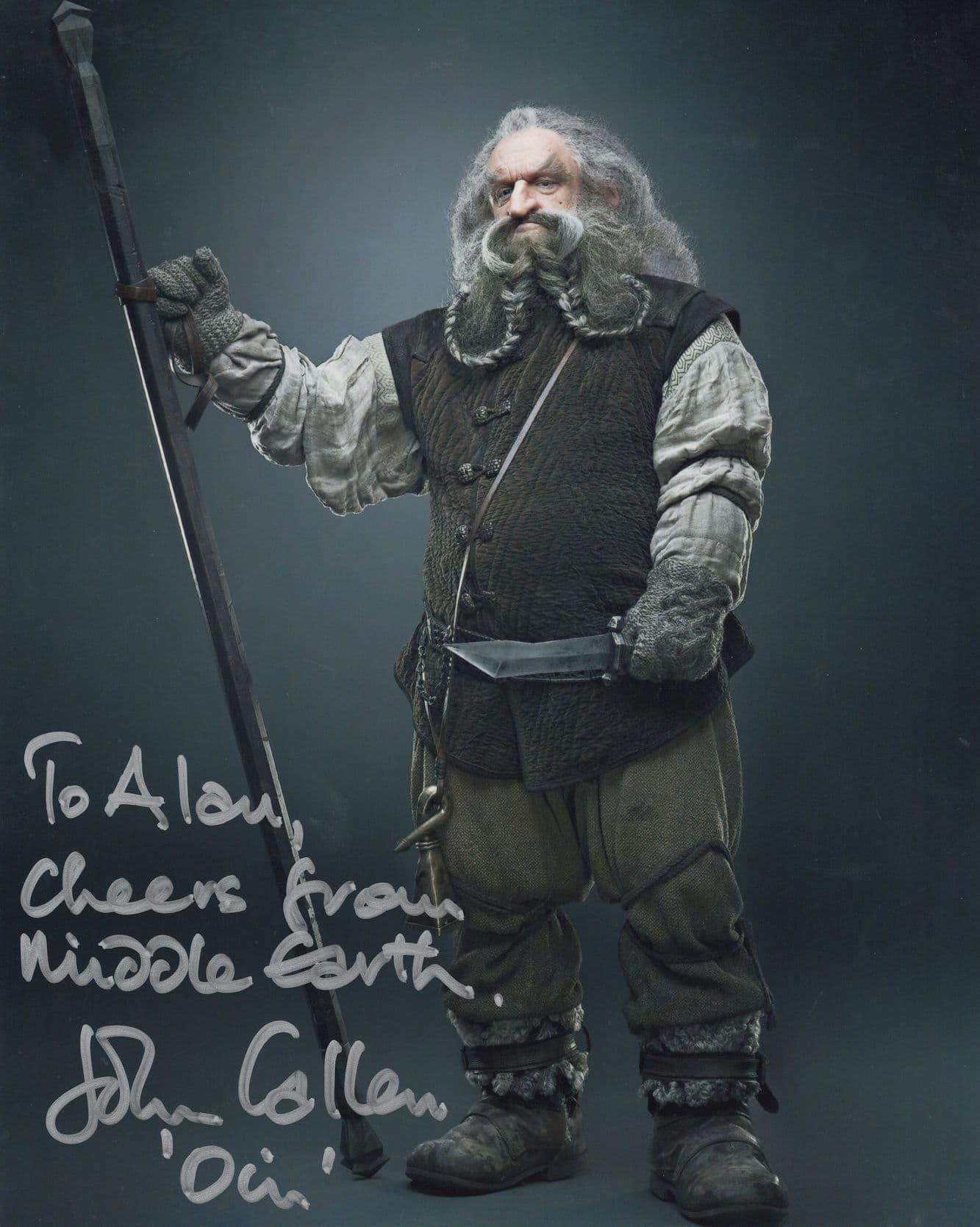 John Callen The Hobbit 10x8 Hand Signed & COA 2x Photo s
