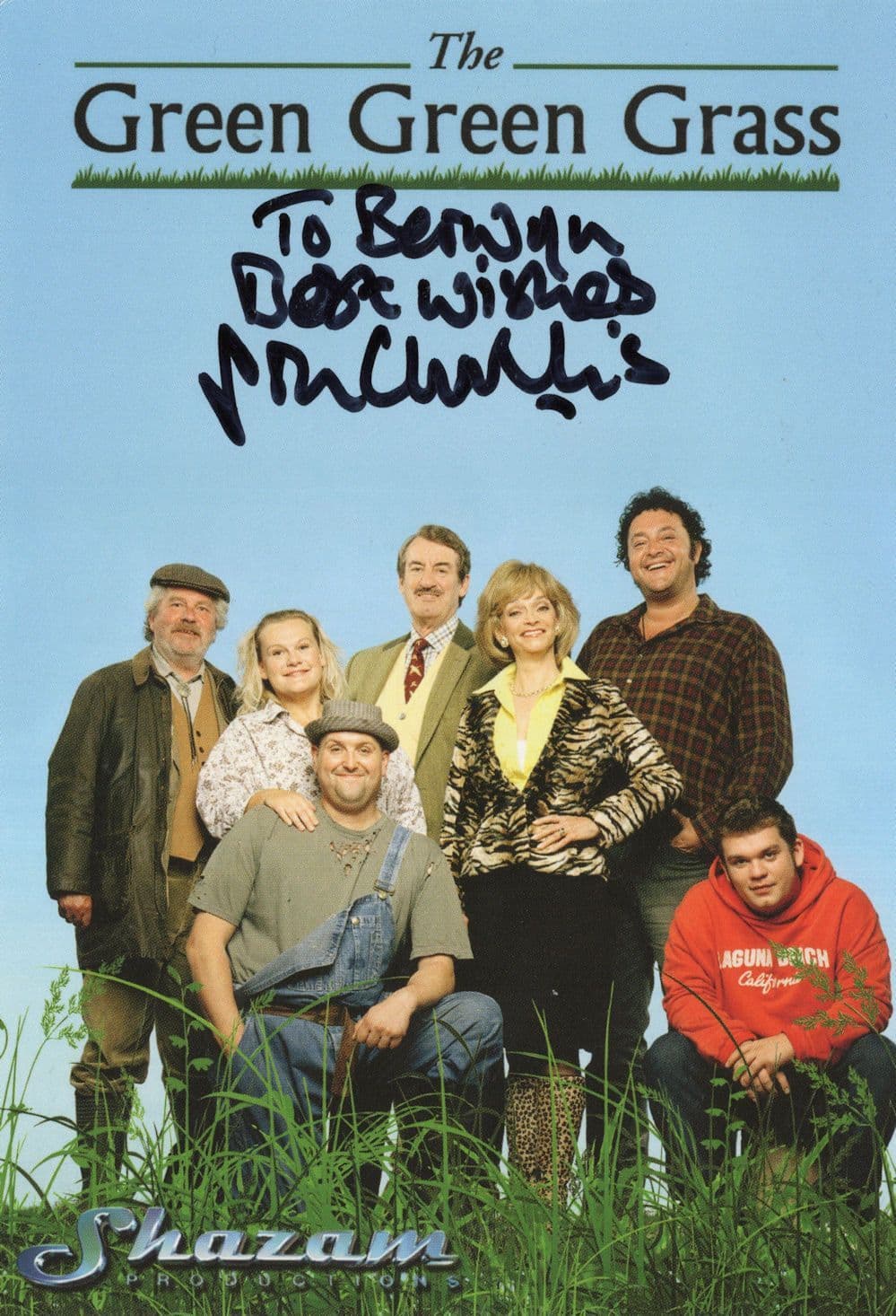 John Challis in The Green Green Grass Hand Signed Official Cast Card Photo