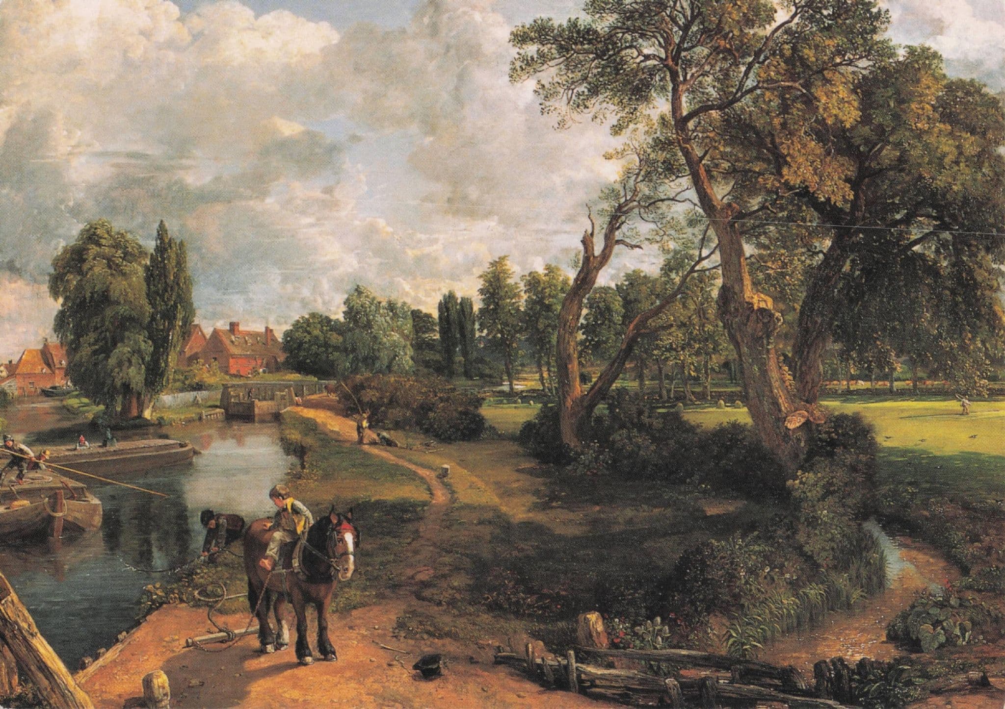 John Constable Flatford Mill Essex Historic Painting Postcard