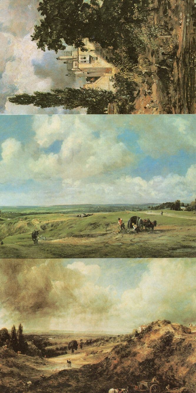 John Constable Pond Grove Hampstead Heath Admirals House 3x Painting Postcard s