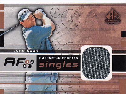 John Cook Authentic Fabrics Singles 2003 Golf Upper Deck Worn Shirt Card