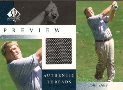 John Daly 2001 Upper Deck Worn Shirt Golf Tour Rare Limited Threads Card