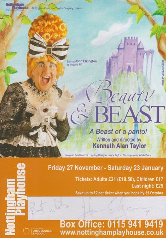 John Elkington Chris Melton Ralph Coronation Street Hand Signed Theatre Flyer