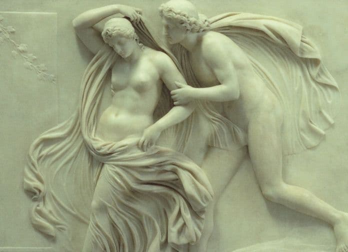 John Flaxman Apollo & Marpessa Marble Sculpture London Gallery Postcard