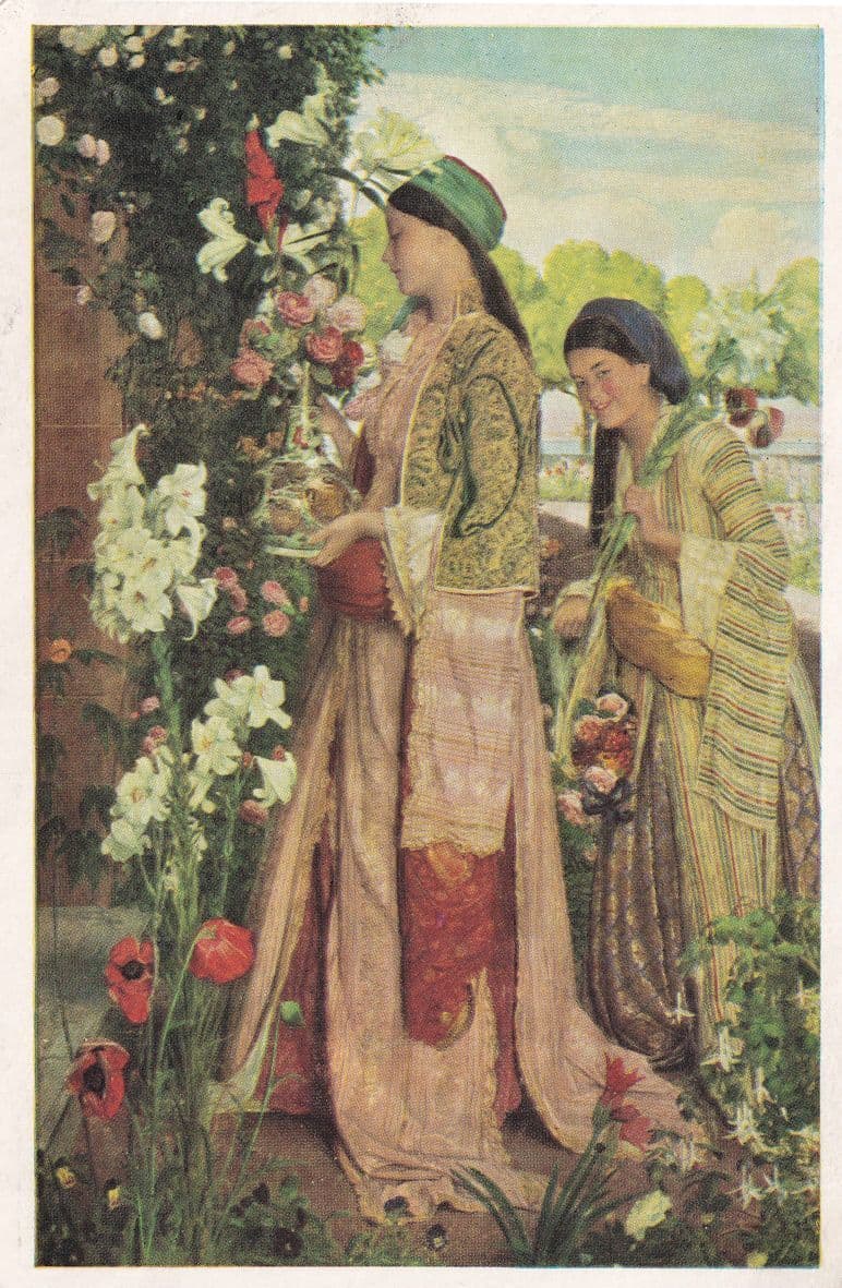 John Frederick Lewis Lilium Auratum Painting Postcard