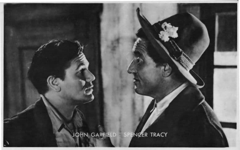 John Garfield Spencer Tracy Rare Kwatta Belgium Postcard Size Film Photo