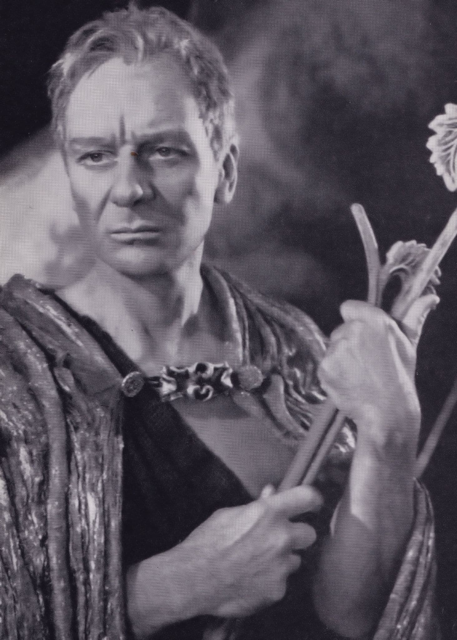 John Gielgud as Prospero Rare Shakespeare Theatre Company Postcard