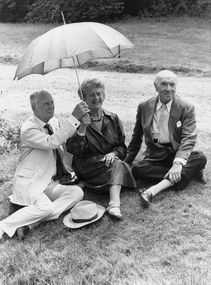 John Gielgud Ralph Richardson at Buckley Park Oxon Press Photo