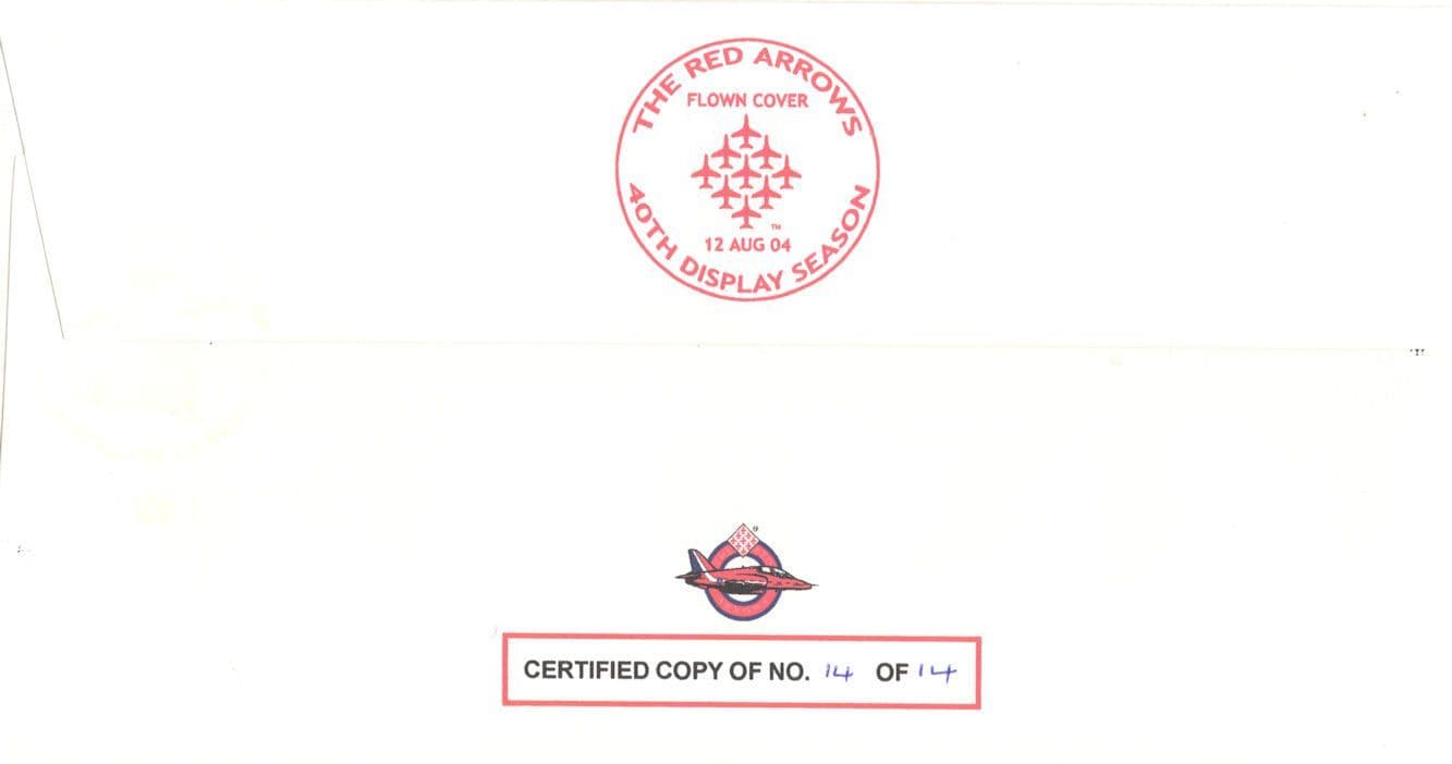 John Green Scampton Lincs Red Arrows LTD EDN OF 14 Hand Signed FDC