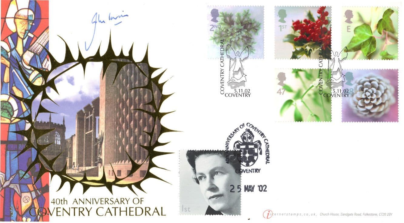 John Irvine Former Dean Of Coventry Cathedral Hand Signed FDC
