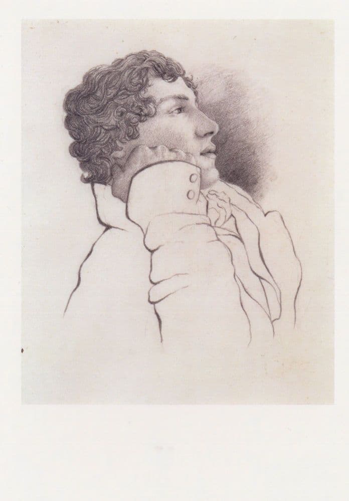 John Keats Poet Book Author Rare National Portrait Gallery Postcard