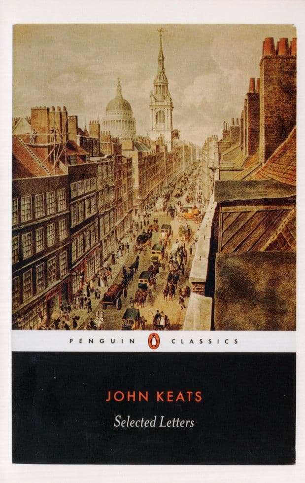 John Keats Selected Letters 2014 Book Postcard