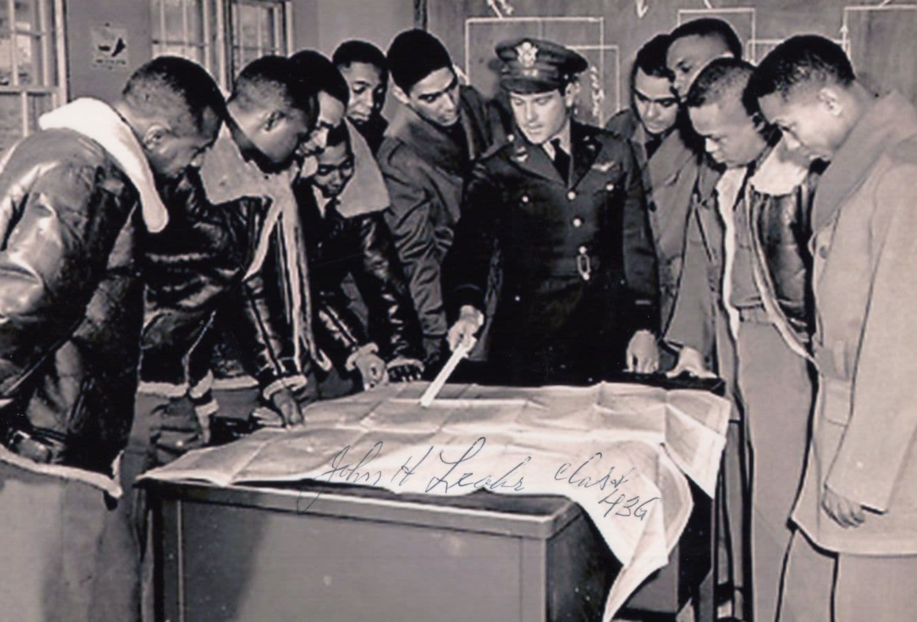 John Leahr WW2 War Tuskegee Airman Pilot Hand Signed Photo