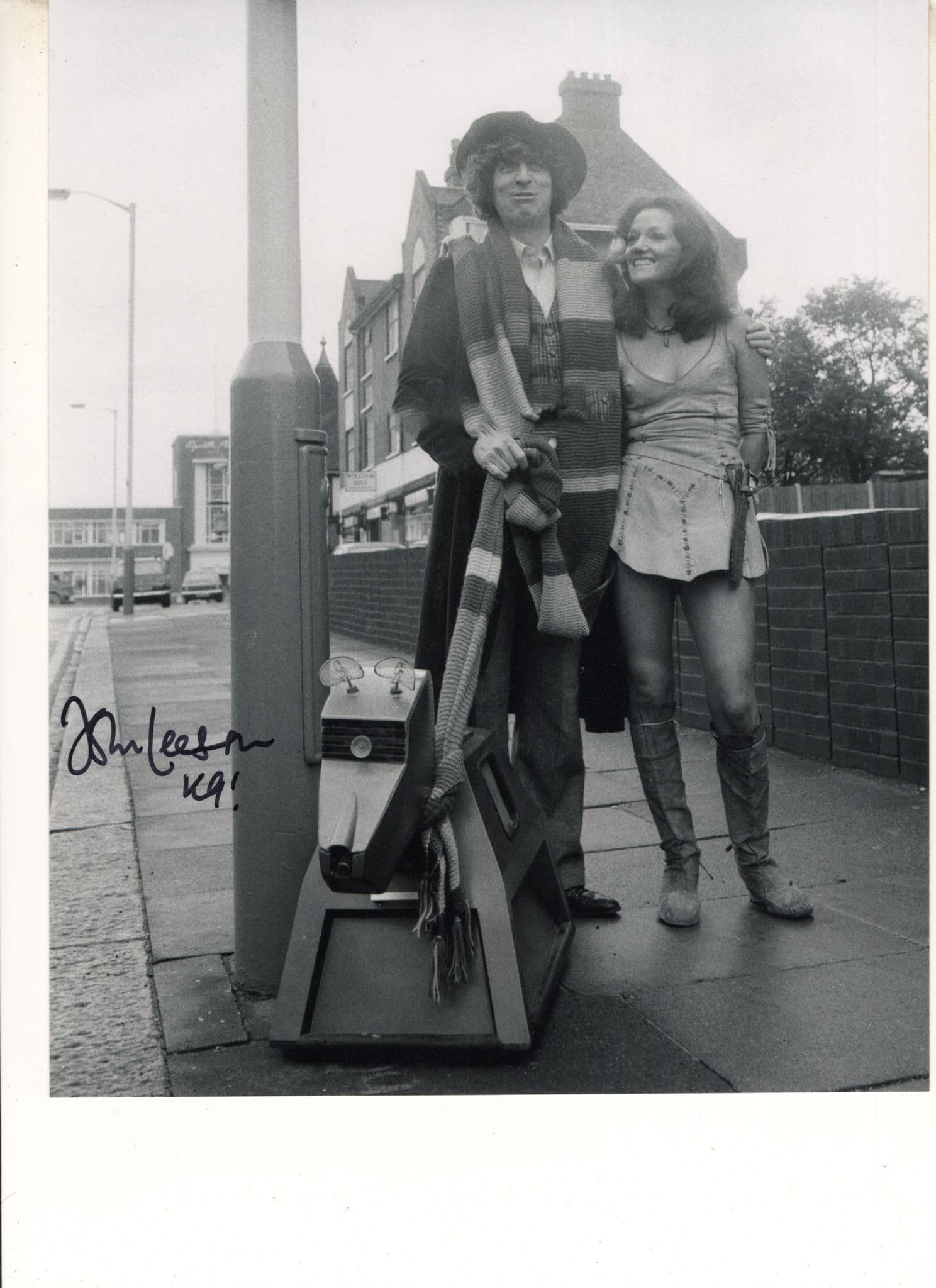 John Leeson K9 With Tom Baker Dr Who 10x8 Hand Signed Photo