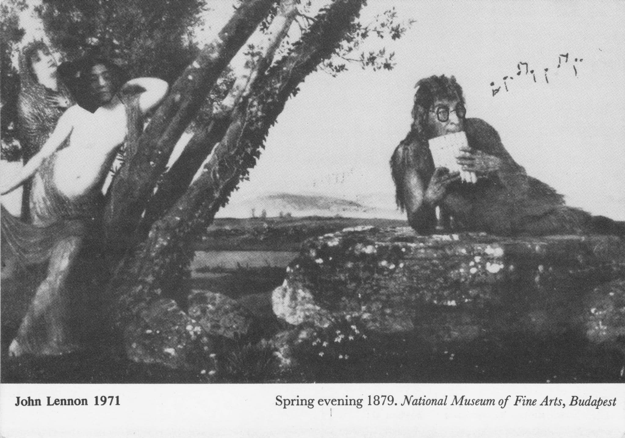 John Lennon Spring Evening 1971 German Rare The Beatles Photo Postcard