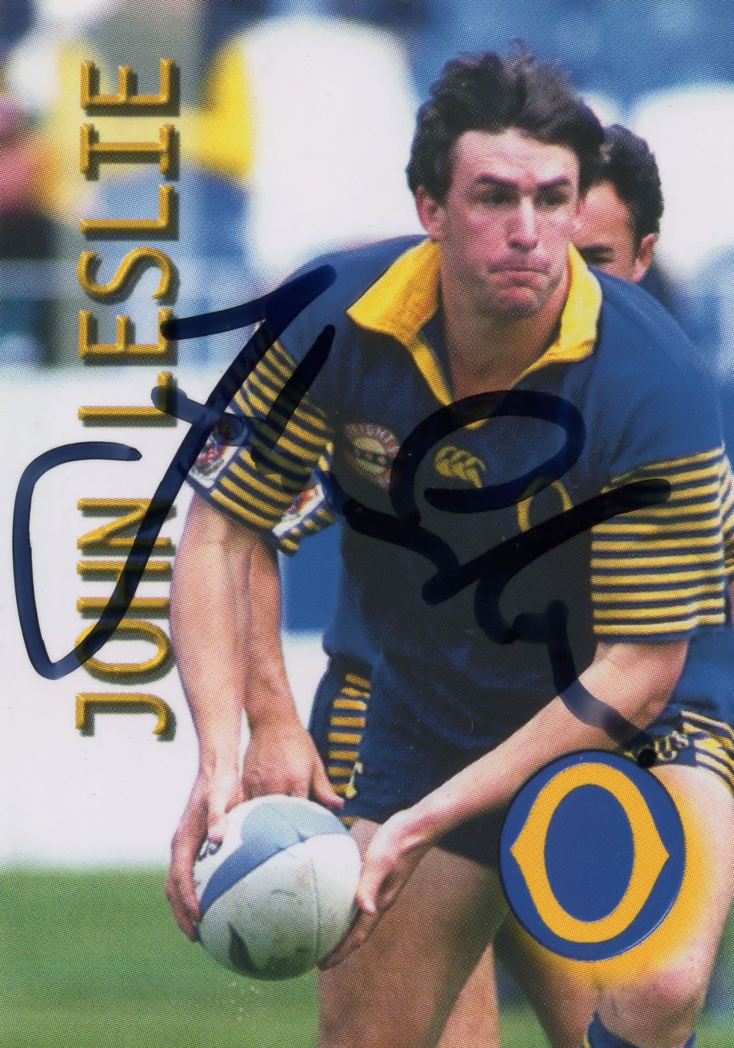 John Leslie Otago Scotland Rugby New Zealand Hand Signed Card Photo
