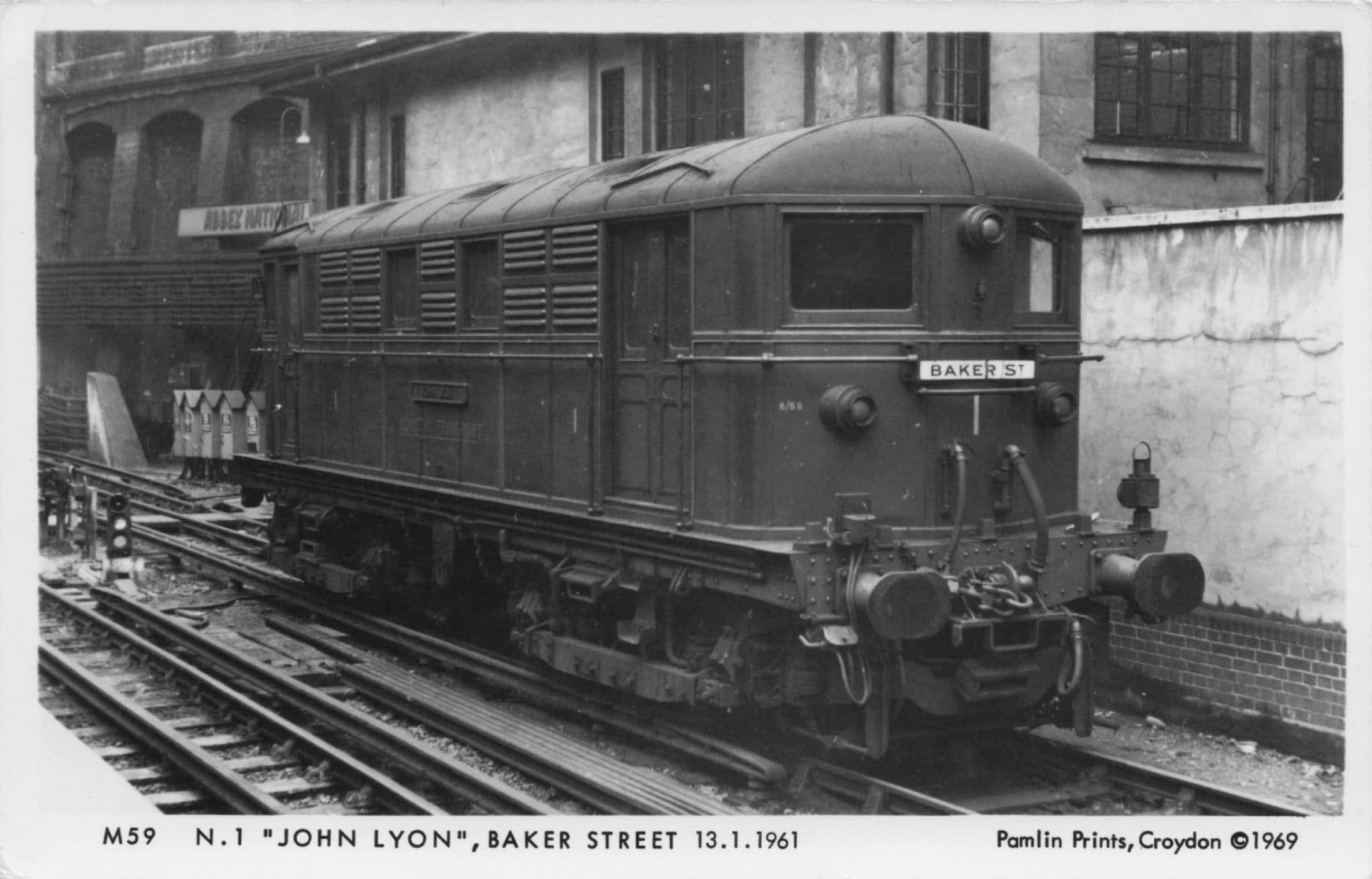 John Lyon Old London Train at Baker Street Station Pamlin Prints Postcard