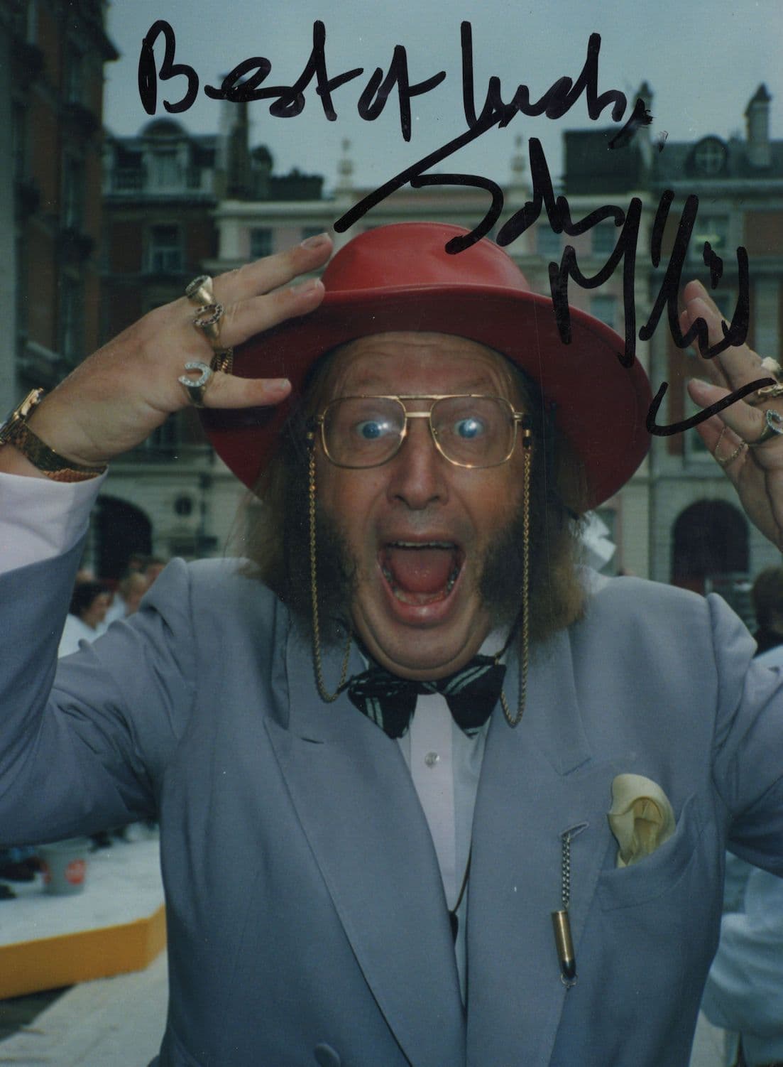 John McCririck Horse Race Racing C4 Presenter Large Hand Signed Photo