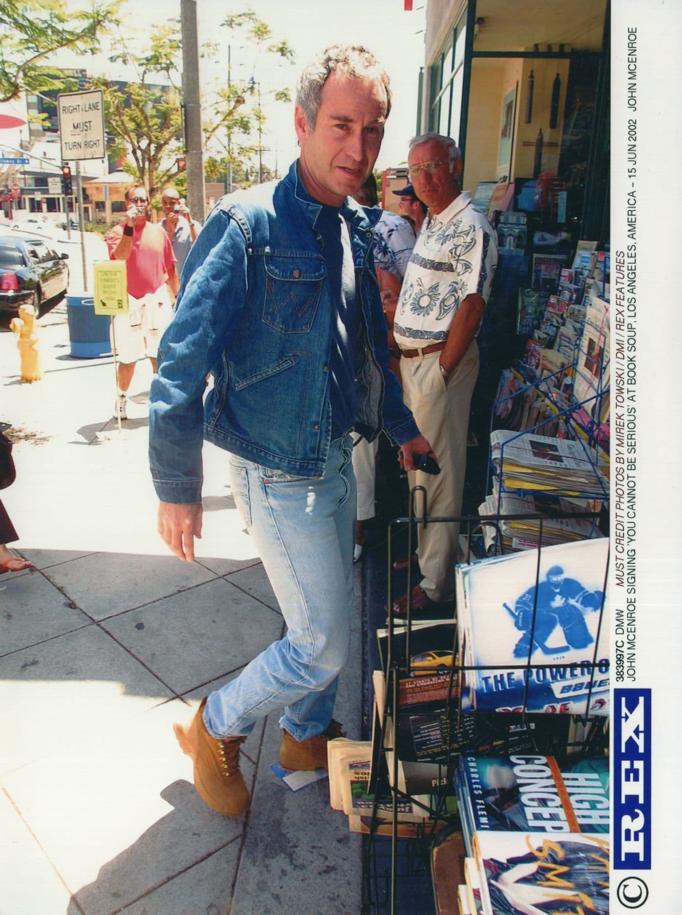 John McEnroe at Soup Book Store Los Angeles 2002 Press Photo