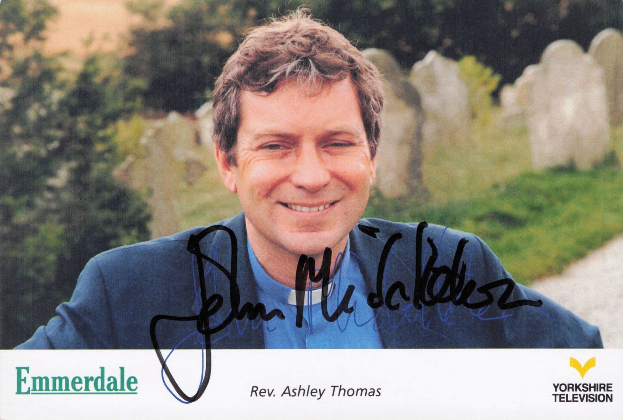 John Middleton as Revd Ashley Thomas Emmerdale Hand Signed Photo