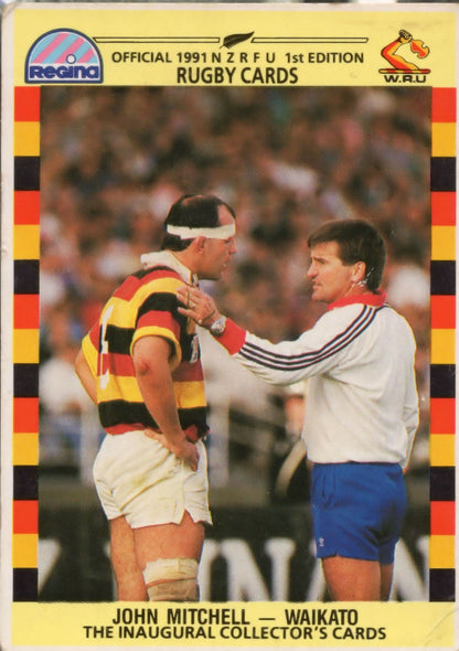 John Mitchell Waikato 1991 Hand Signed Rugby Card Photo