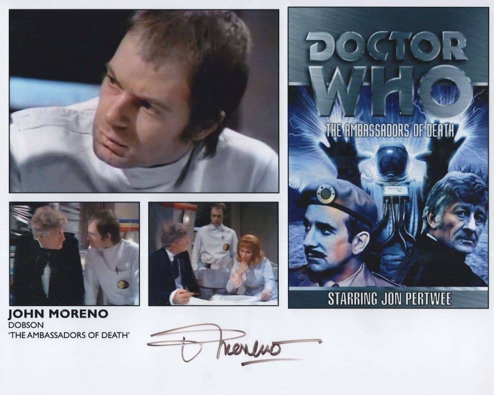 John Moreno Dr Who The Ambassadors Of Death 10x8 Hand Signed Autograph