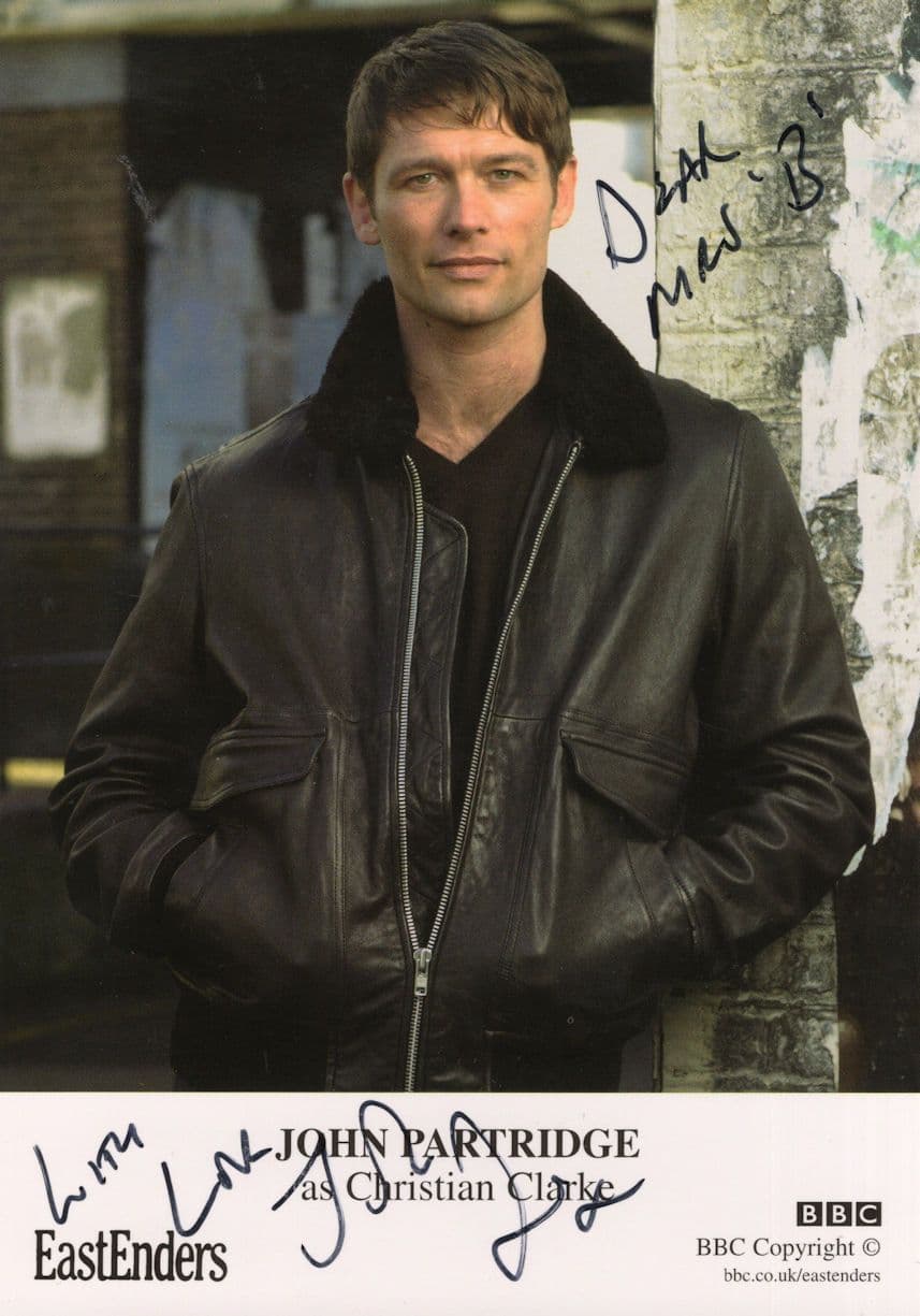 John Partridge as Christian Clarke Eastenders Hand Signed Cast Card Photo