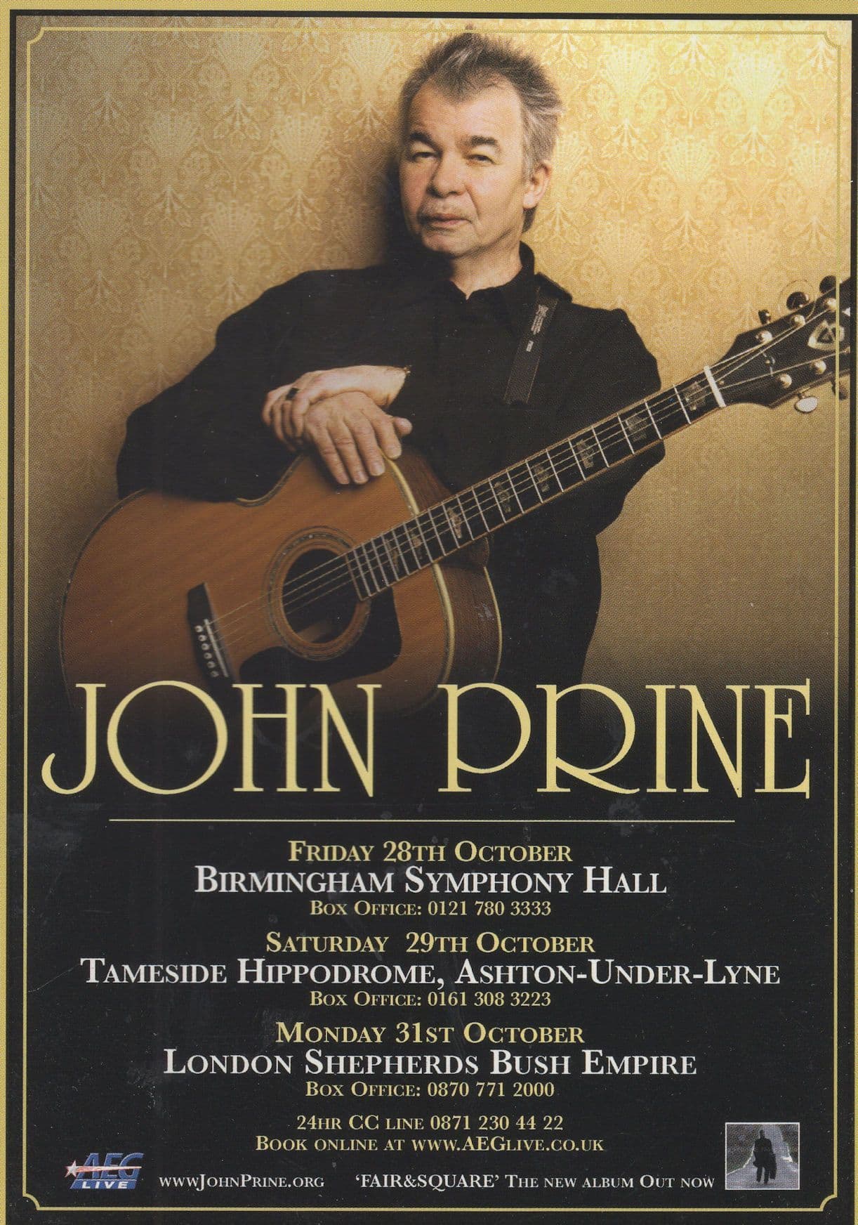 John Prine Fair & Square LP CD Proper Records Advertising Card