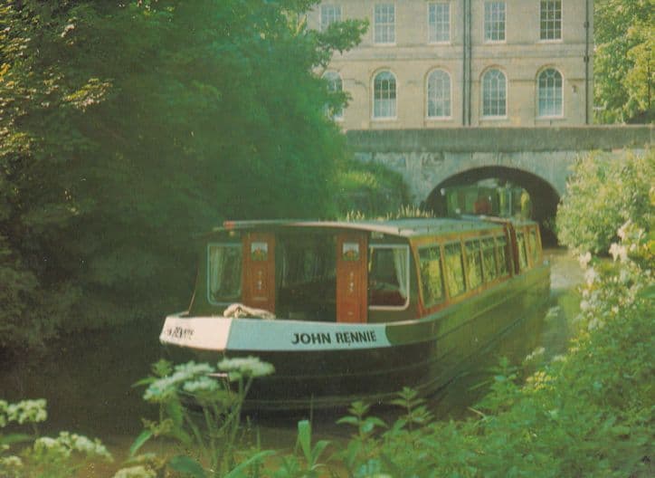 John Rennie Floating Restaurant Ship River Avon Bath Canal Postcard
