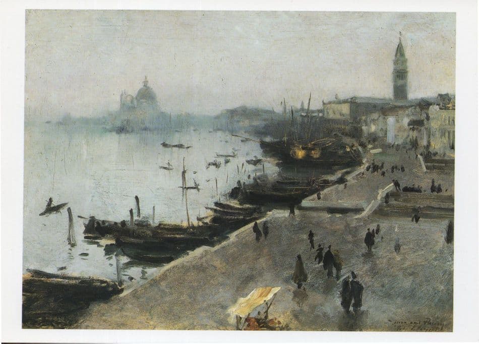 John Singer Sargent Venise Par Temps Gris Painting Postcard