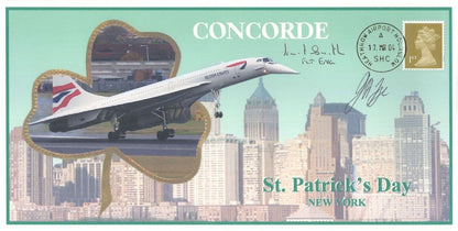 John Tye Ian Smith Concorde St Patricks Day New York Hand Signed FDC