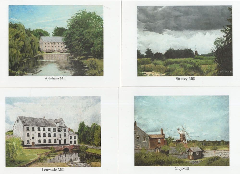 John Watson Lenwade Aylsham Stracey Cley Mill Norfolk 4x Postcard s