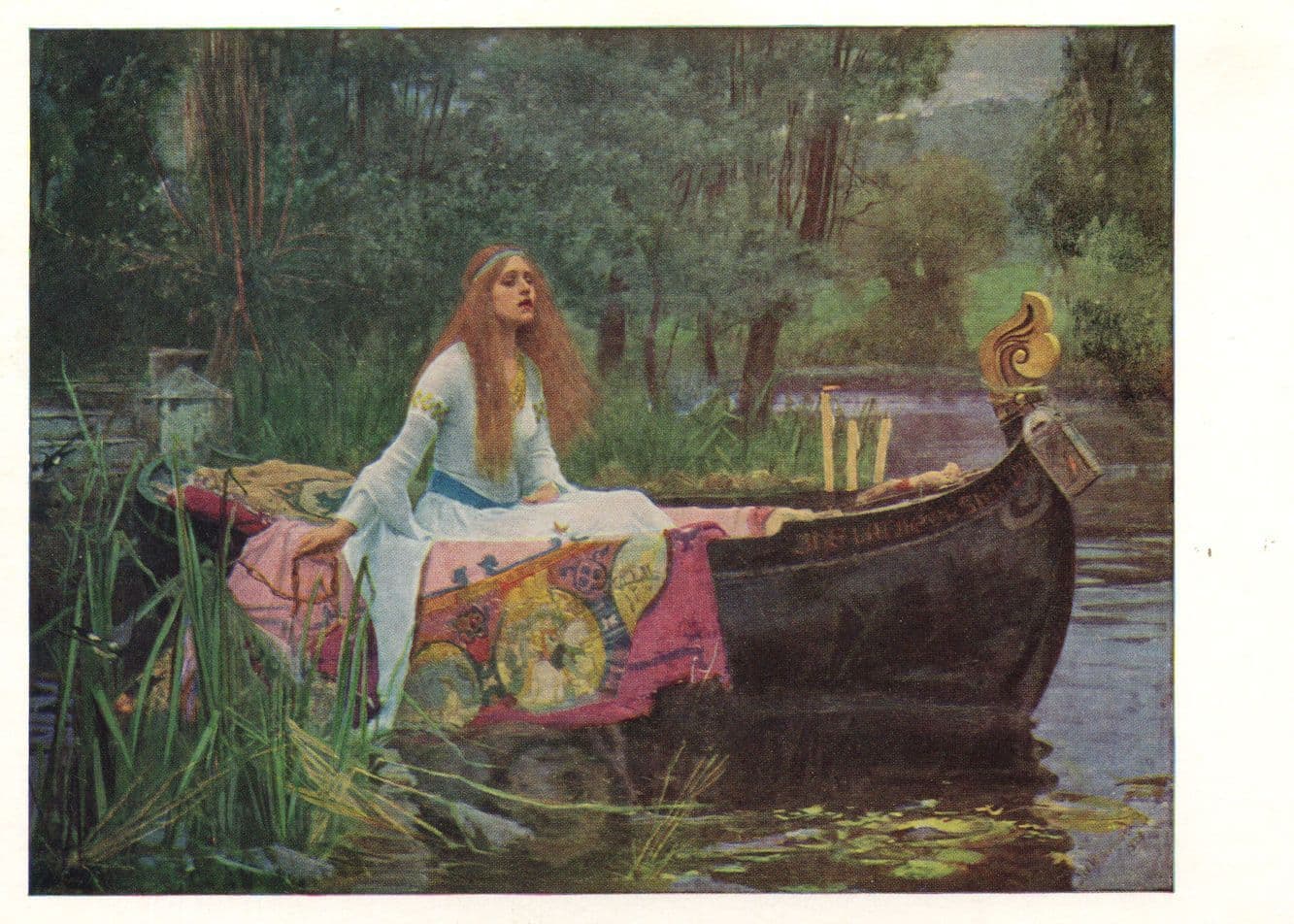 John William Waterhouse The Lady Of Shalott Tate Gallery Painting Postcard