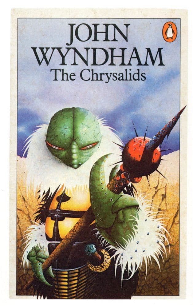 John Wyndham The Chrysalids 1986 Sci Fi Book Postcard