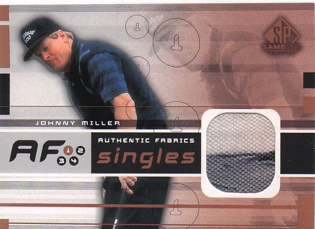 Johnny Miller Authentic Fabrics Singles 2003 AF Golf Worn Shirt Card
