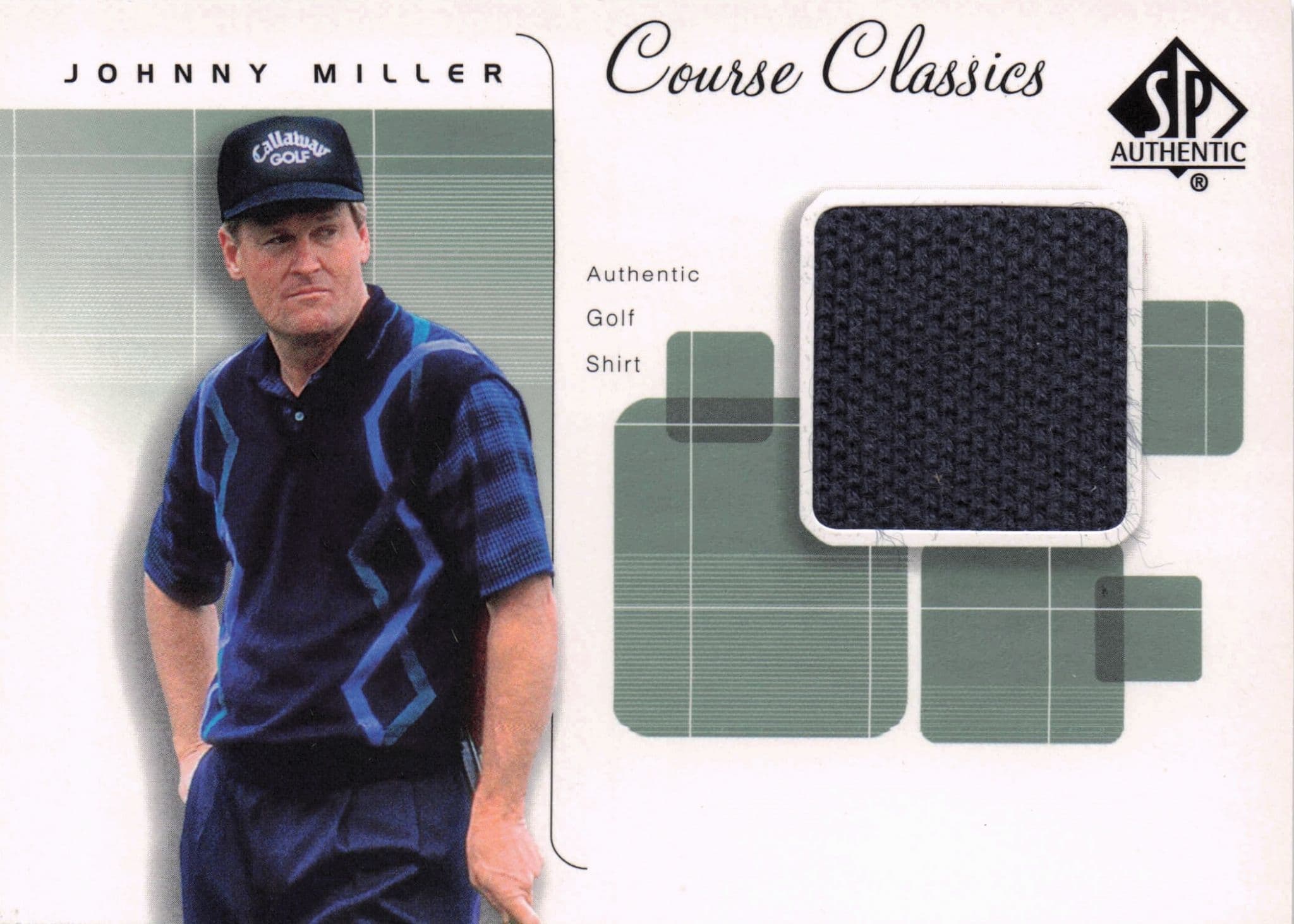 Johnny Miller Course Classics Rare 2002 Upper Deck Real Relic Shirt Card